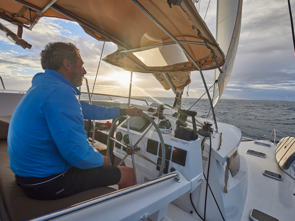 Person on sailboat