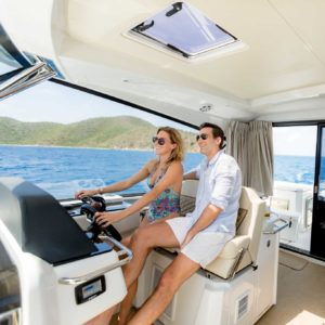 MarineMax Vacations driving a sailboat