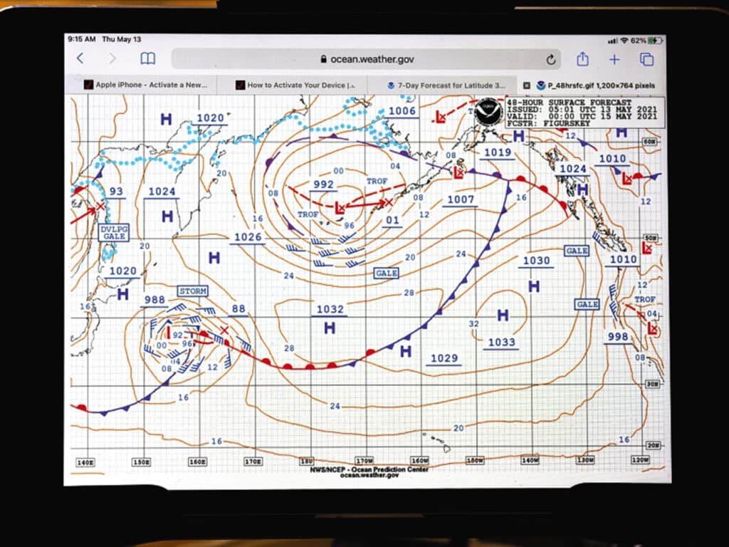 May 2021 48-hour surface forecast