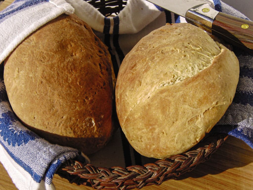 freshly baked bread