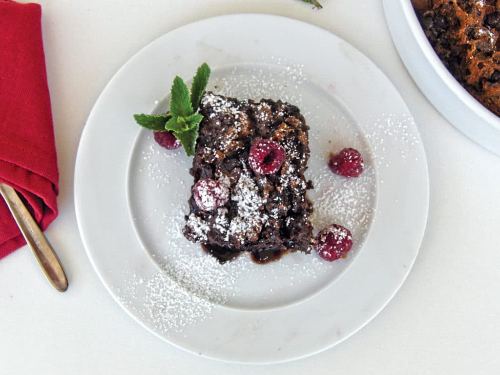 Chocolate bread pudding