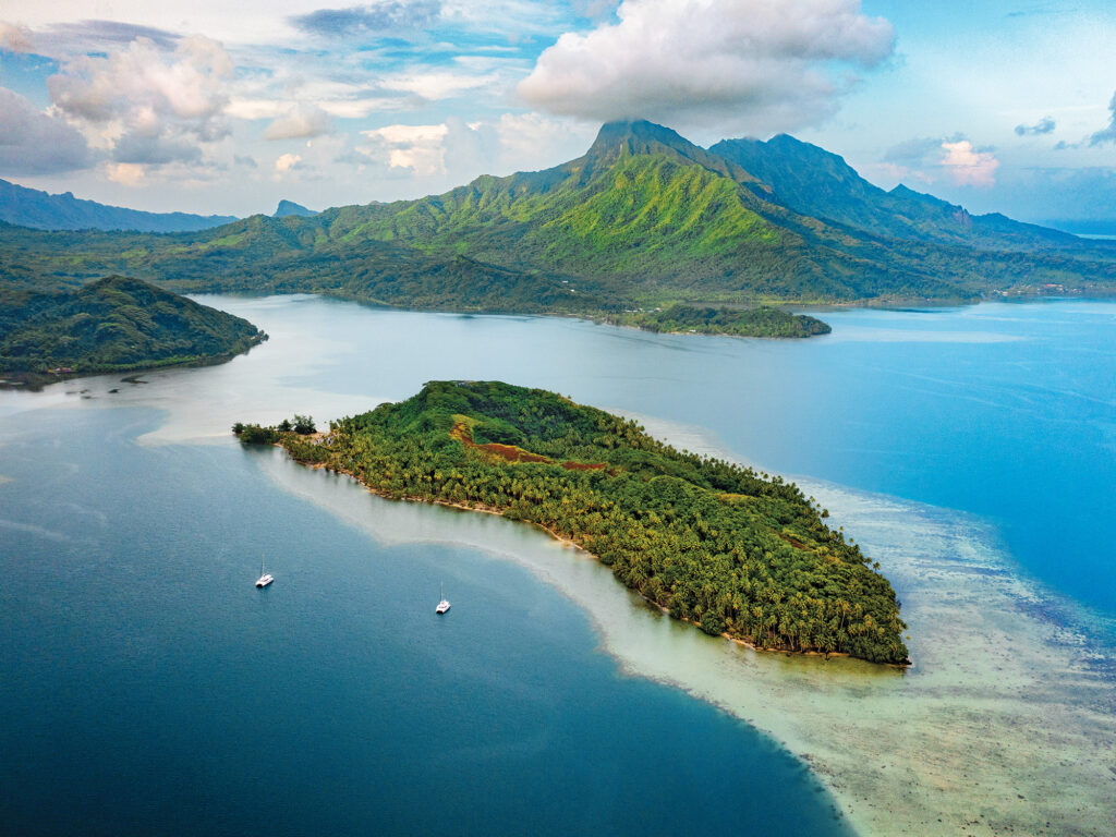 Aerial shot of Raiatea