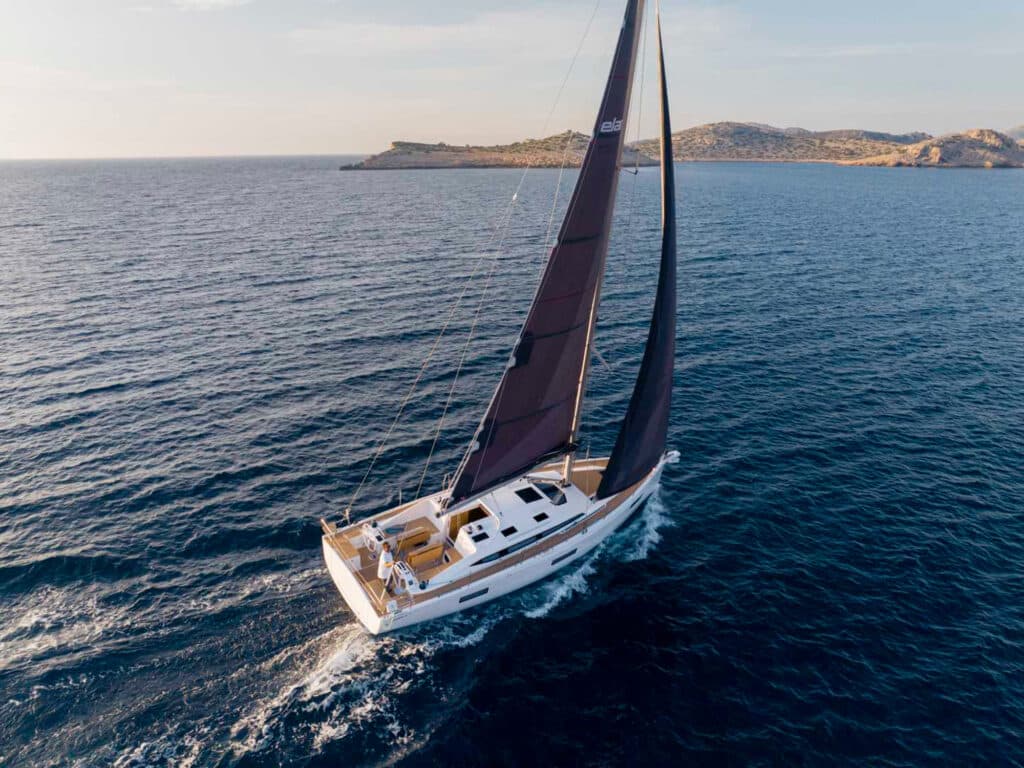 Drone shot of the Elan Impression 43