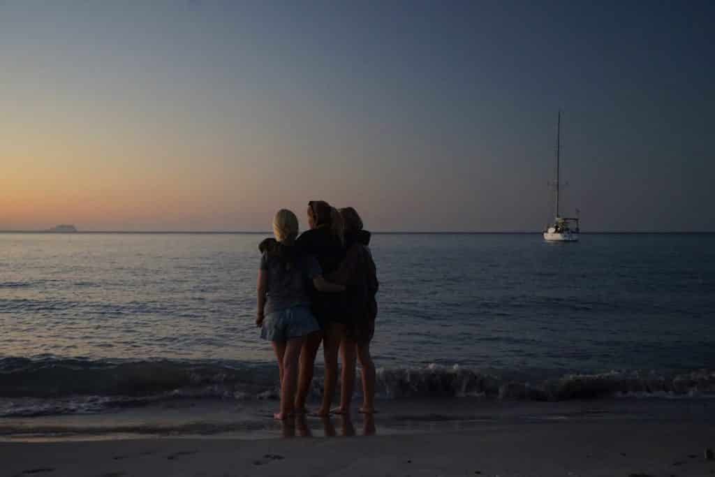 friends on the beach