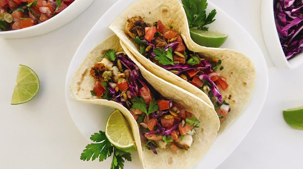 fish tacos on plate