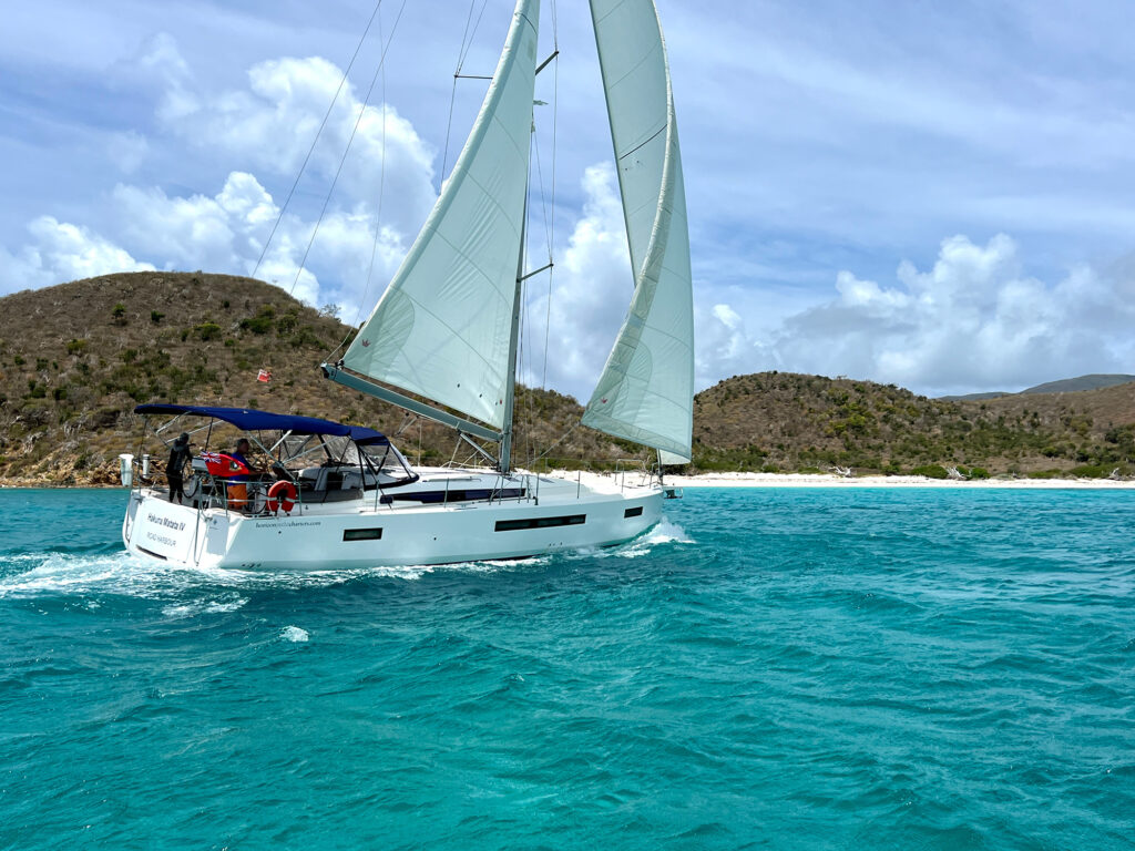 sailboat in the caribbean