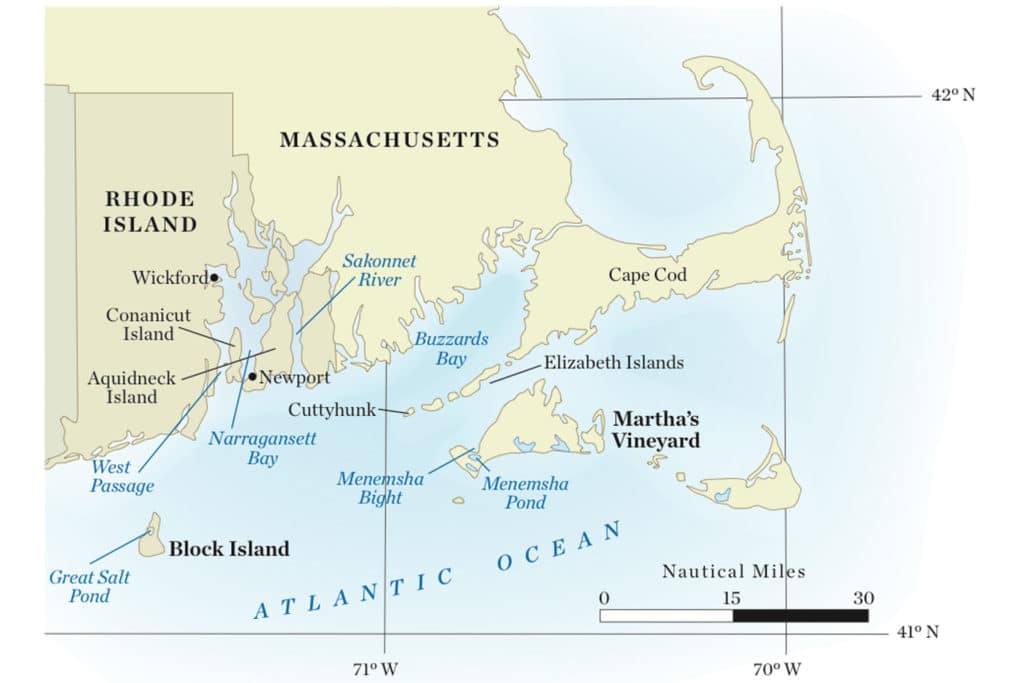 Sakonnet River, Cuttyhunk island and Martha's Vineyard