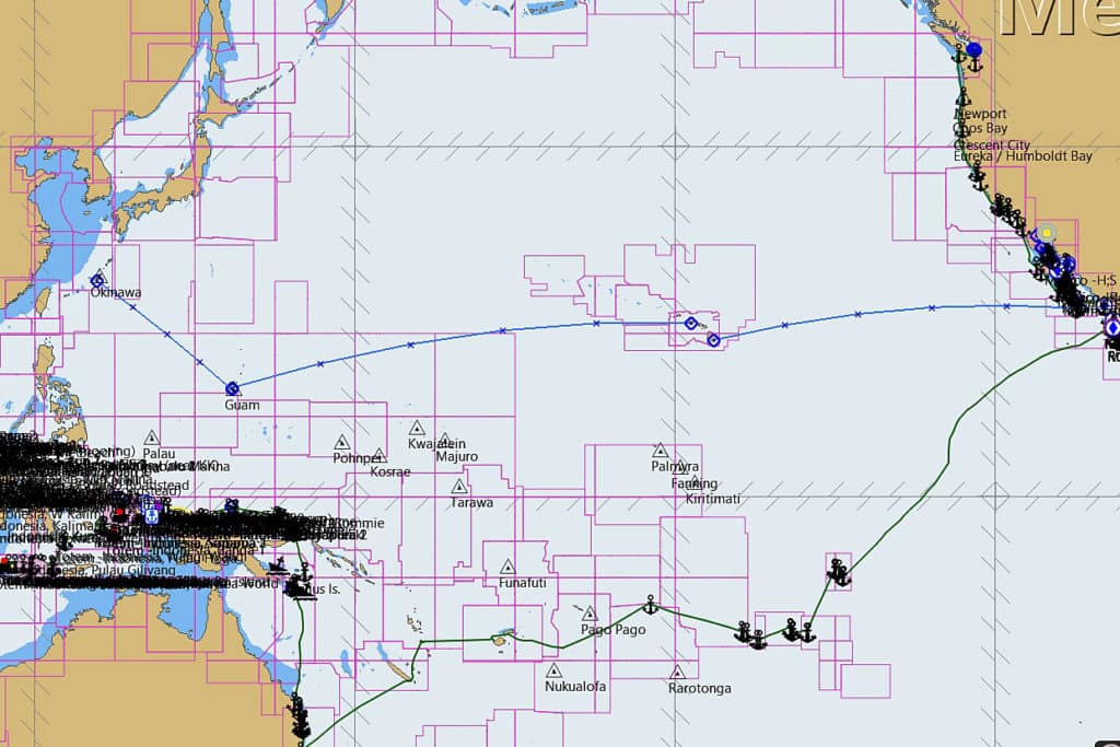 sailing route planning map