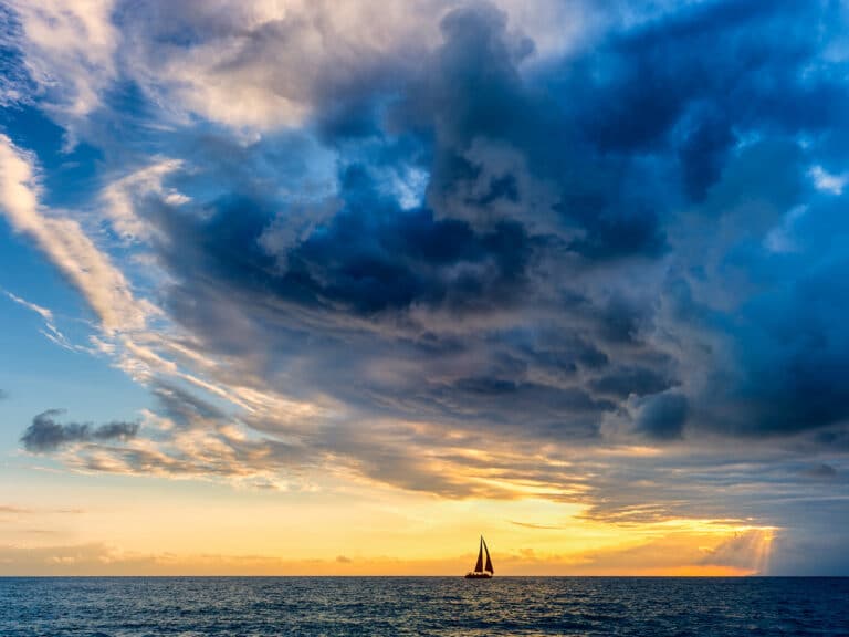 clouds over the ocean