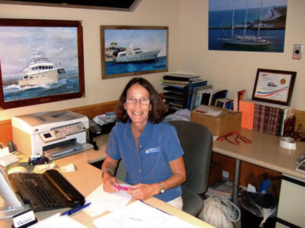 Pam in her office at West Marine