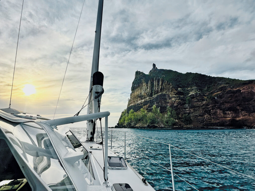 Catamaran in the Marquesas