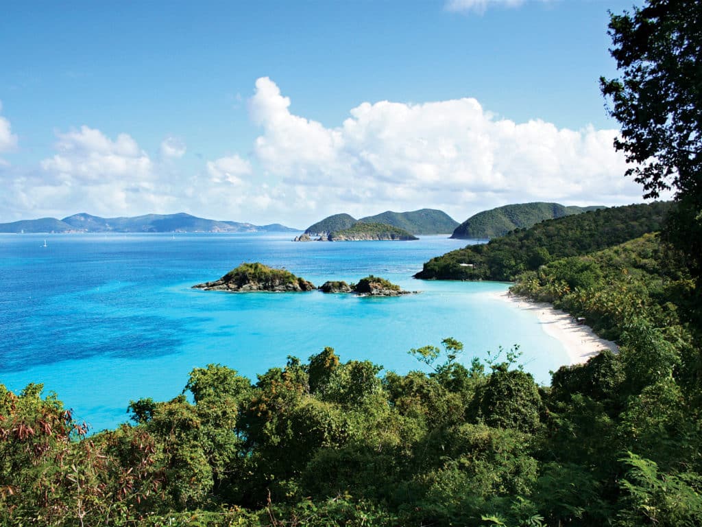 Breath-taking,Aerial,View,Of,Trunk,Bay,,St.,John,,U.s.,Virgin