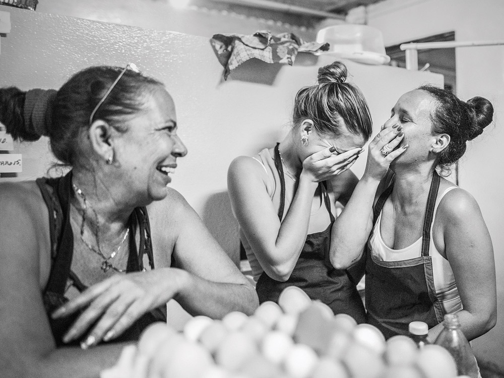 Ladies laughing