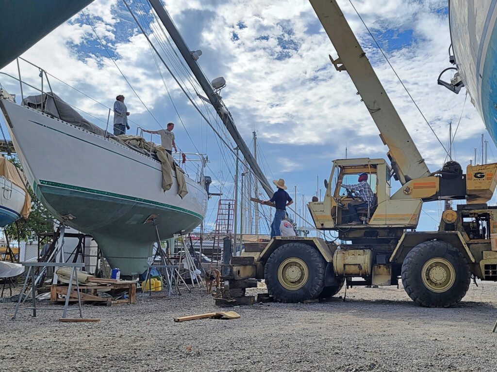 Stepping the mast