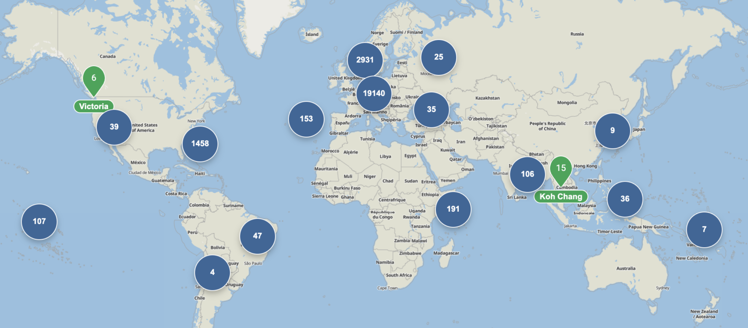 12 Knots destinations map